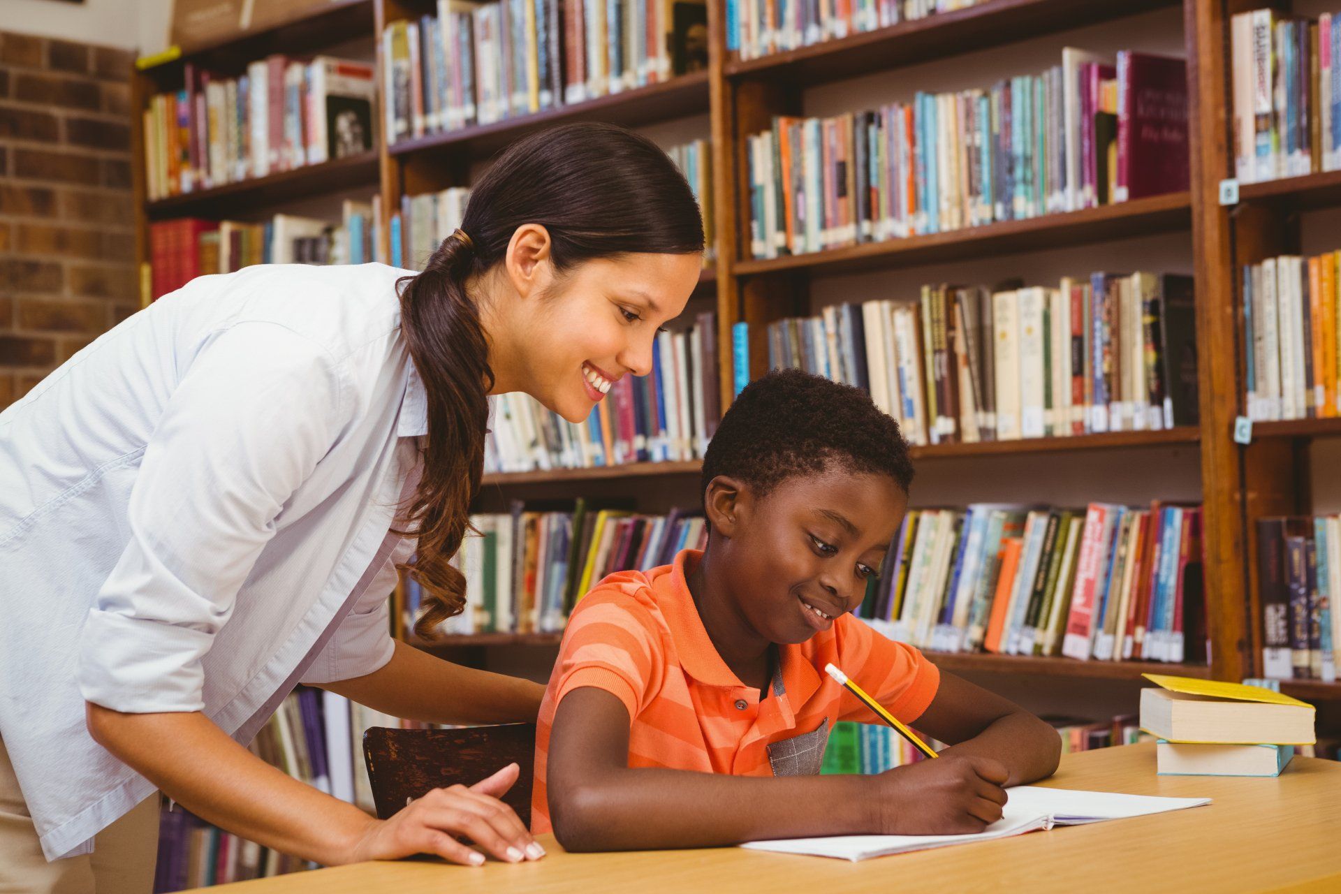 Teacher and student, one to one learning