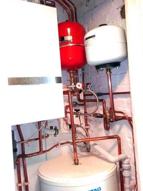ATAG boiler and unvented hot water cylinder