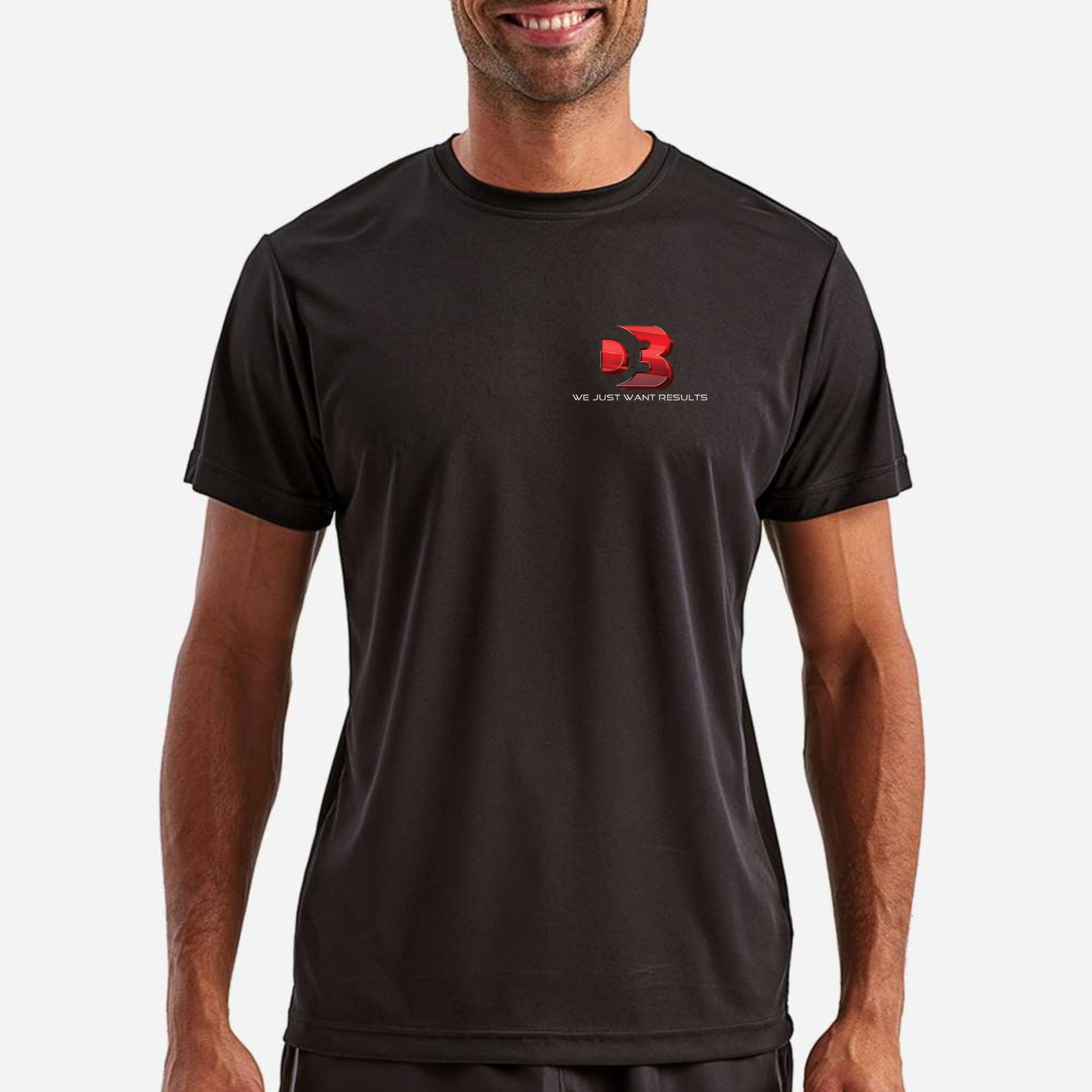 WE JUST WANT RESULTS- Recycled Performance T-Shirt -