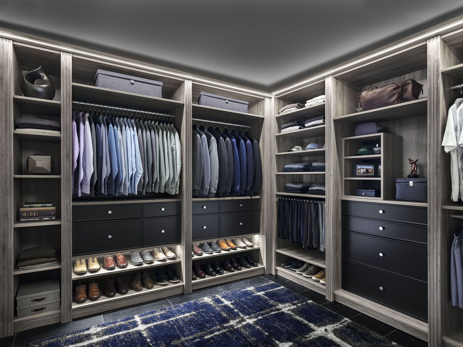 Drift and Raven Custom Walk In Closet System
