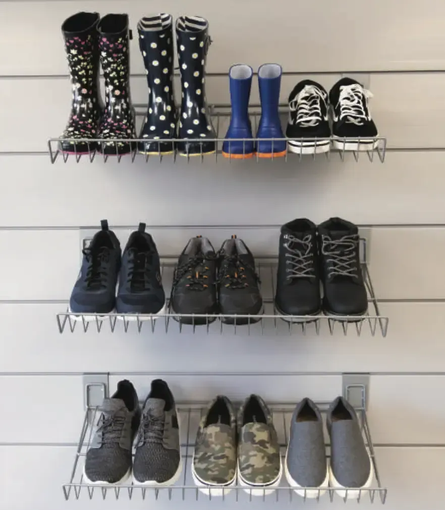 Wire shoe rack Slatwall Accessory