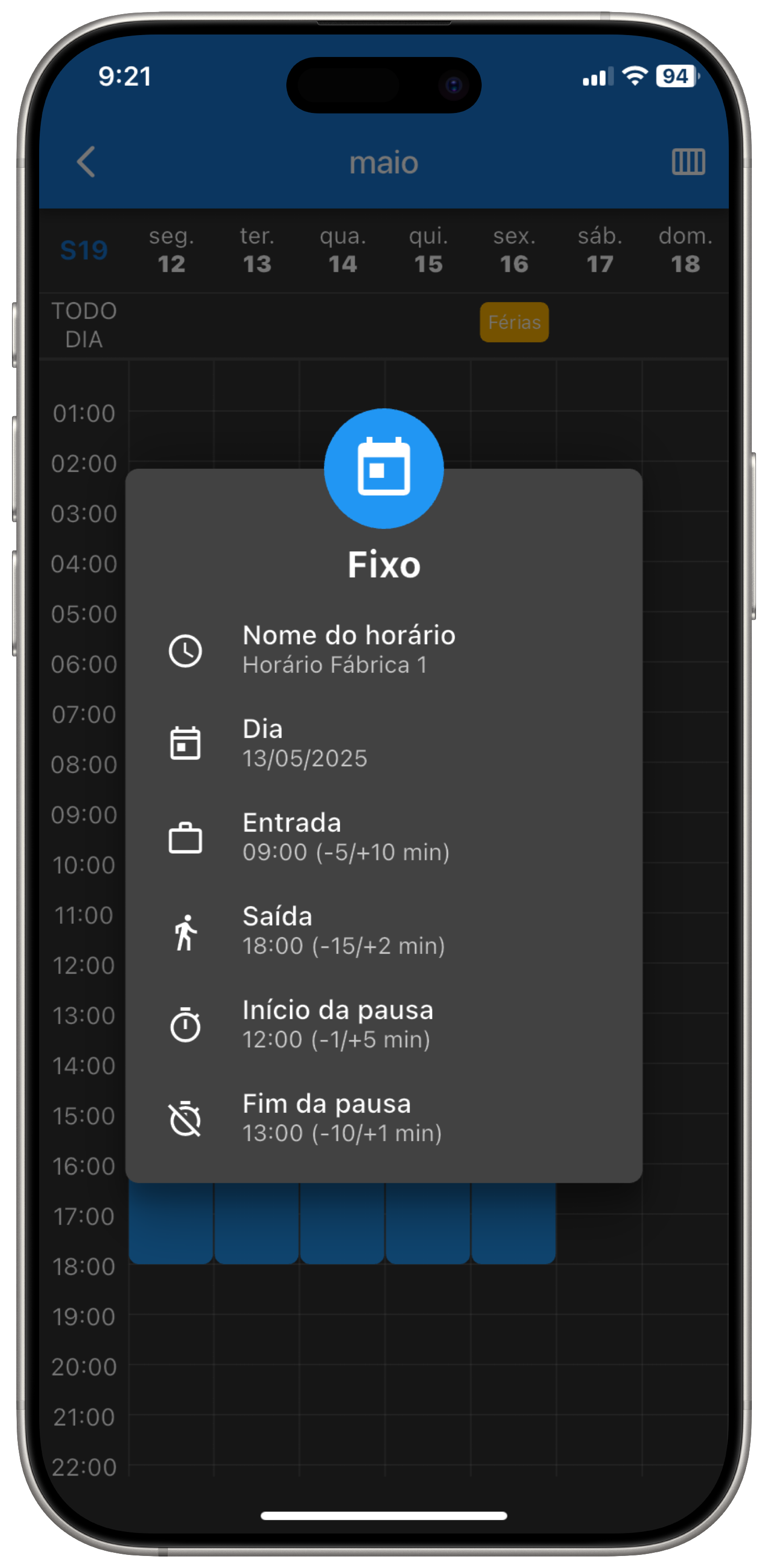 horario