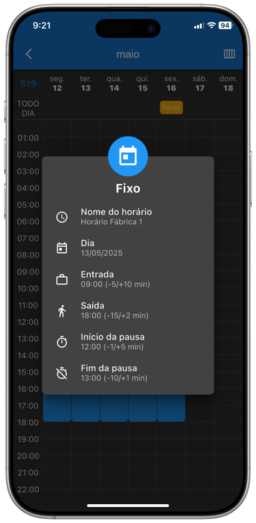 horario