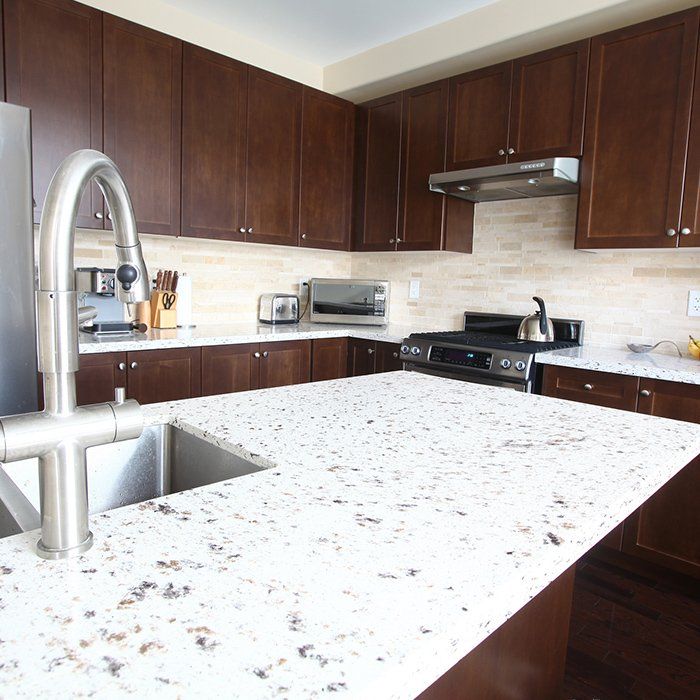 Kitchen with Quartz Countertops — Providence, RI — Great In Counters