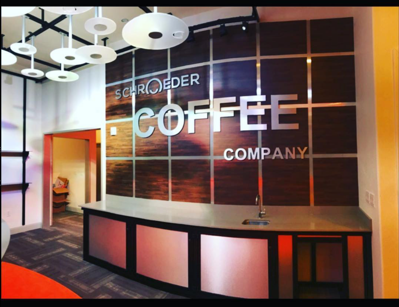 A sign that says coffee company on it