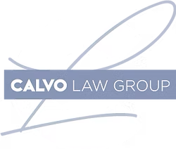 A logo for a law firm called calvo law group