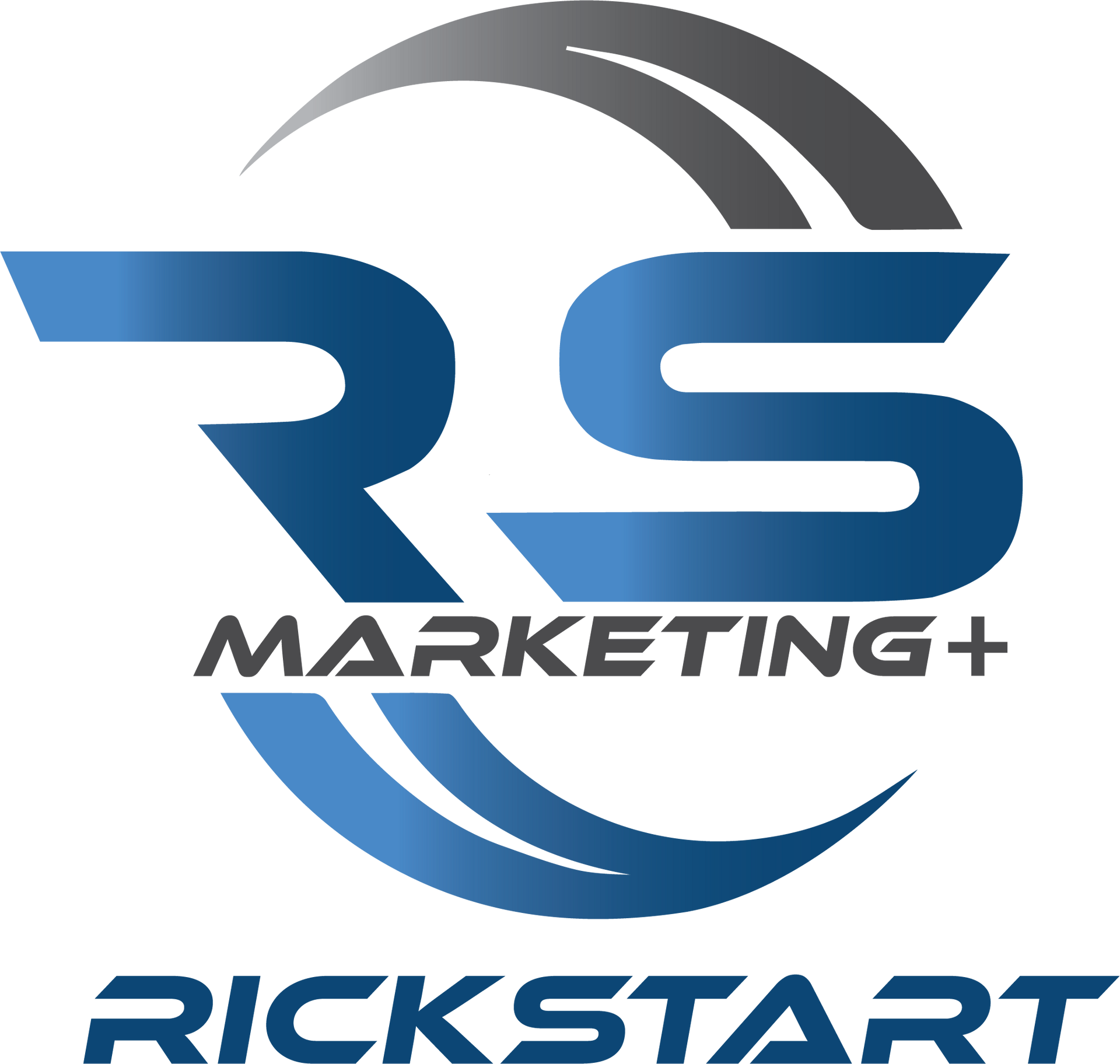 A logo for the marketing agency Rickstart Marketing+