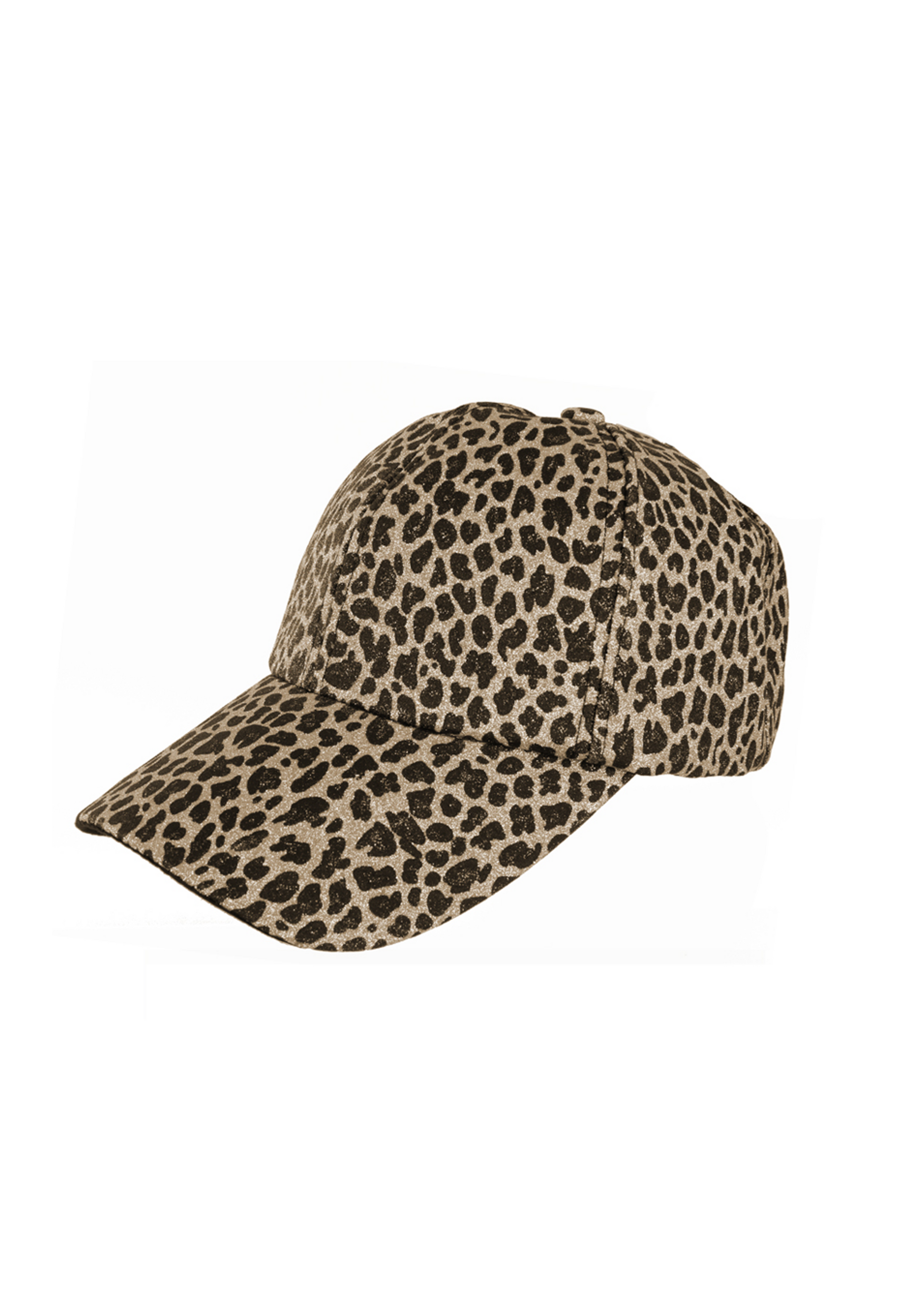 Baseballcap panter glitter goud