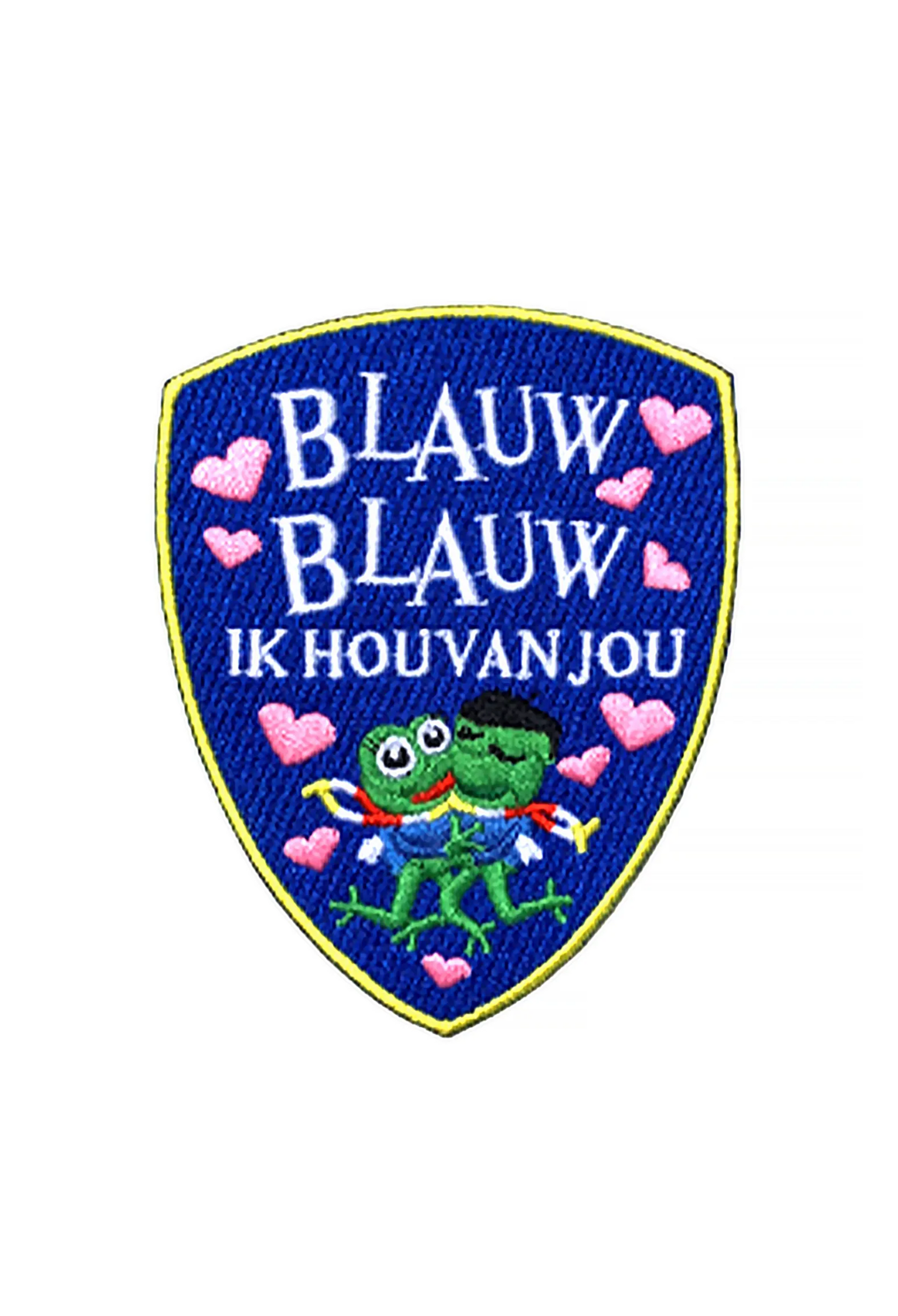 Embleem blauw ik hou van jou