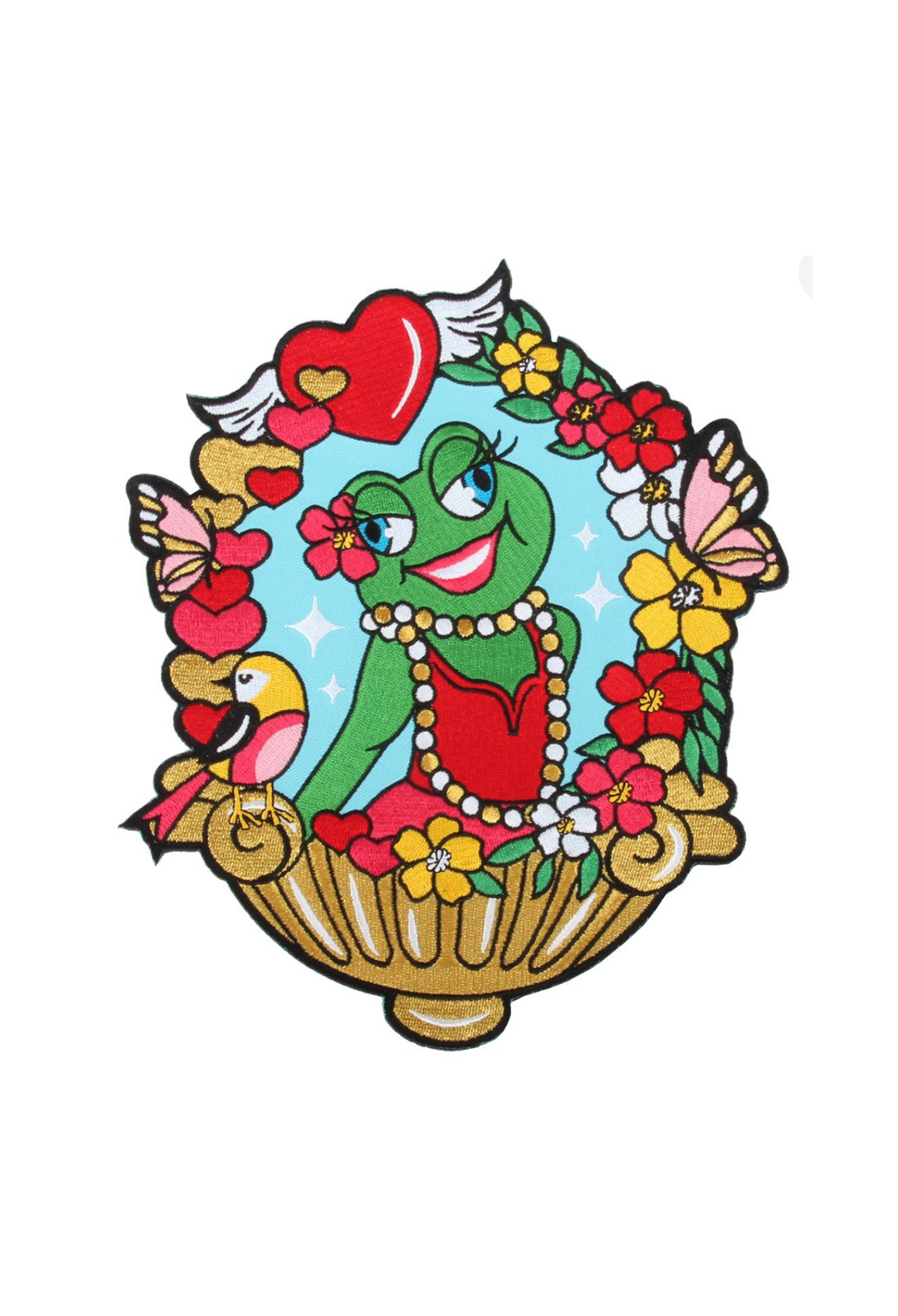 Embleem Oetel met bloemen