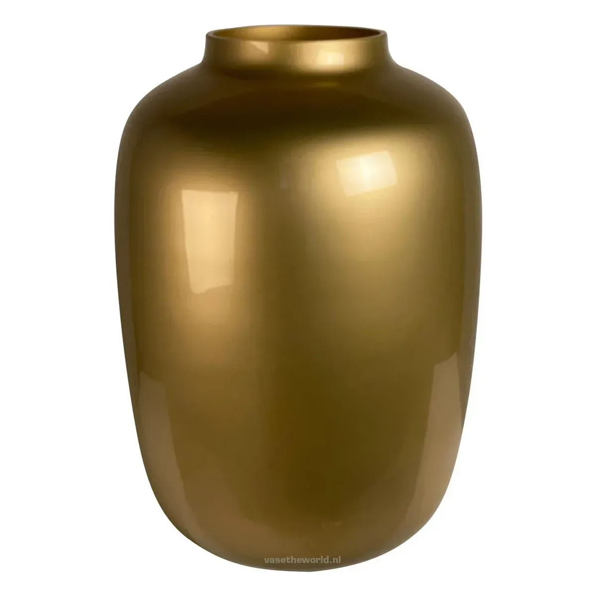 Een touch of gold in je interieur zorgt meteen voor een chique uitstraling. Laat dat maar aan de Vase the World Artic Gold vaas over: deze glimt je tegemoet! Geef hem een mooi plekje in je interieur en maak hem af met mooie (droog)bloemen of takken!