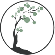 The Edtrinsic LLC round logo featuring a circle containing a tree with green leaves on a white background with a black border.