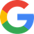 A google logo with a red , yellow , green and blue circle around it.