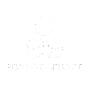 A white logo with a handshake between two circles on a white background.