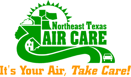 A logo for northeast texas air care that says it 's your air take care