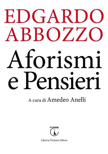 Aforismi e Pensieri Libreria Ticinum Editore