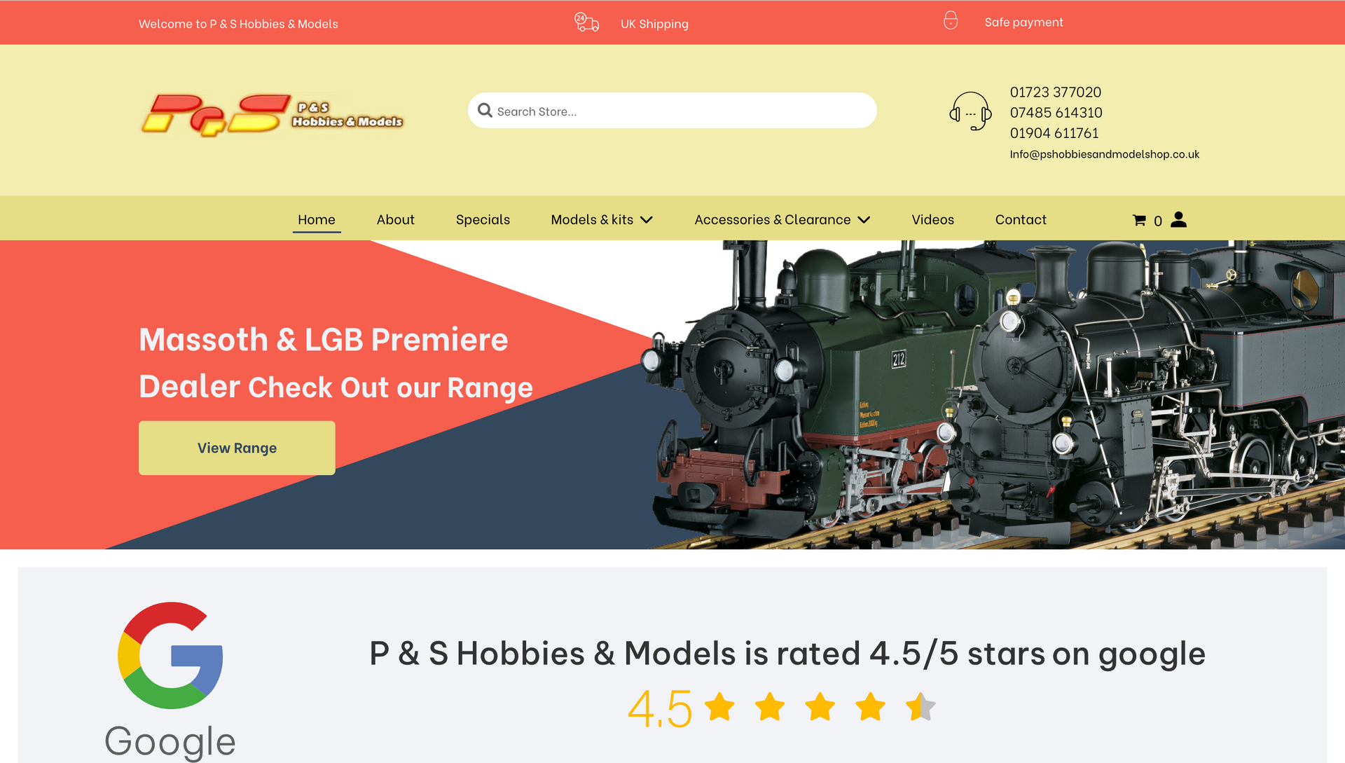 A website with a picture of a train on it.