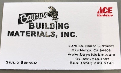 Calling card | San Mateo, CA | Bayside Building Materials, Inc.