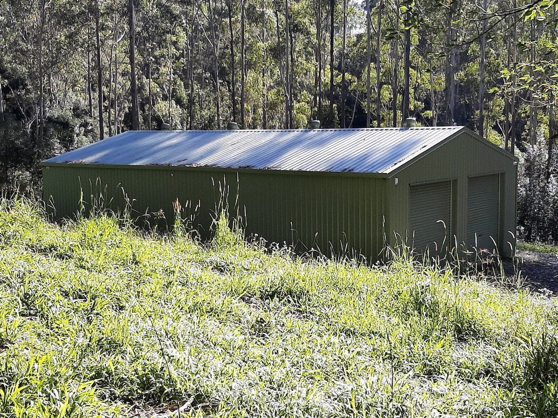 Machinery Shed Set Into Hill — Shed Kits in Grafton, NSW