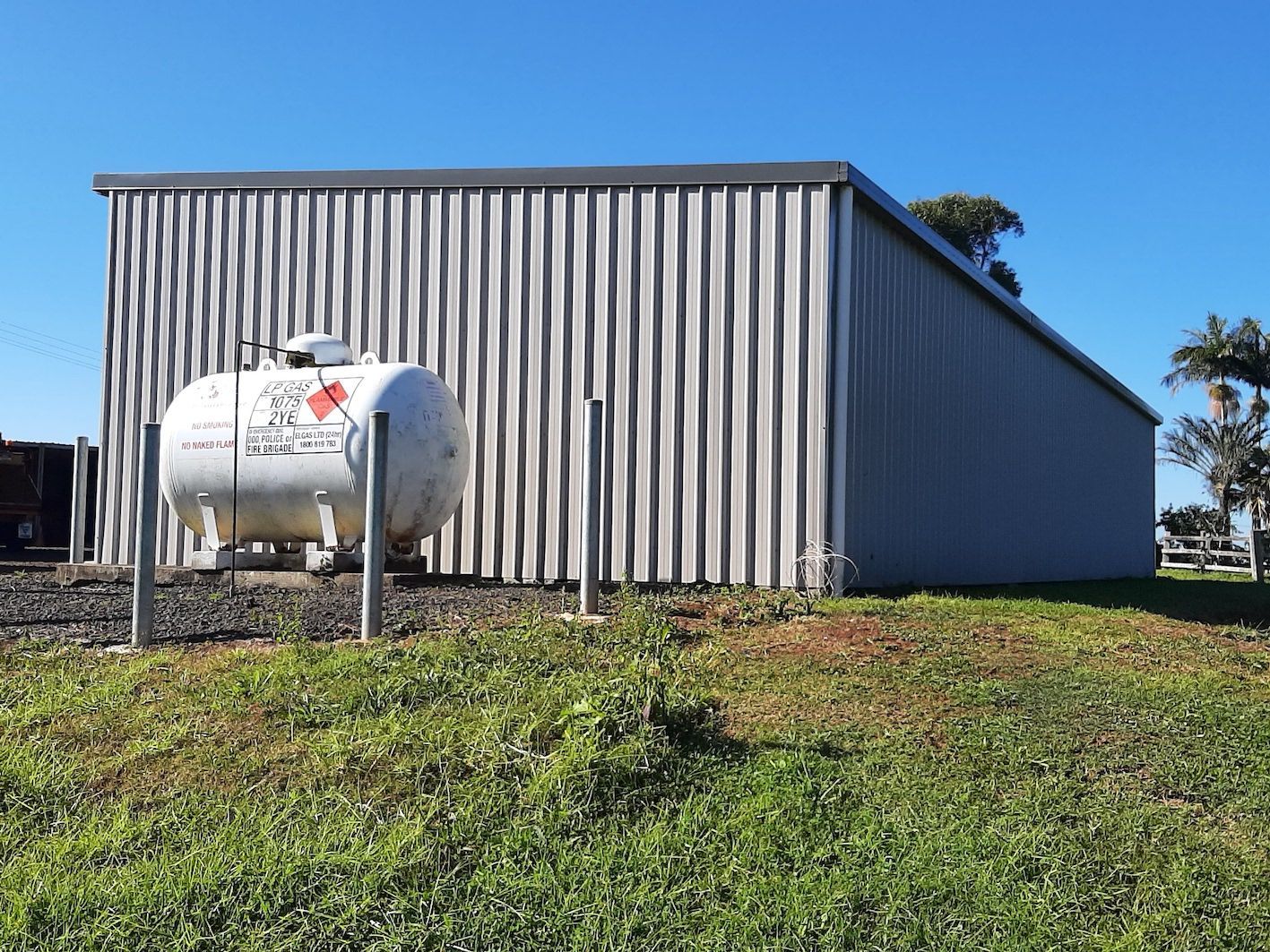 Fuel Tank At Side Of Shed — Shed Kits in Lismore, NSW