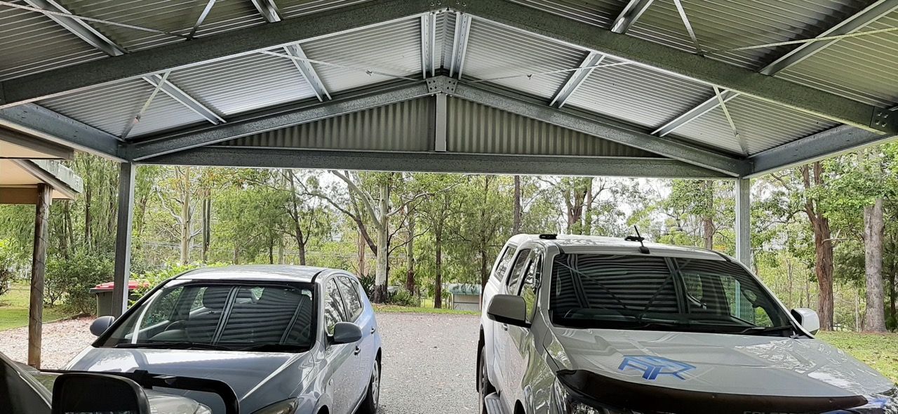 Underneath Carport Installation — Shed Kits in Lismore, NSW