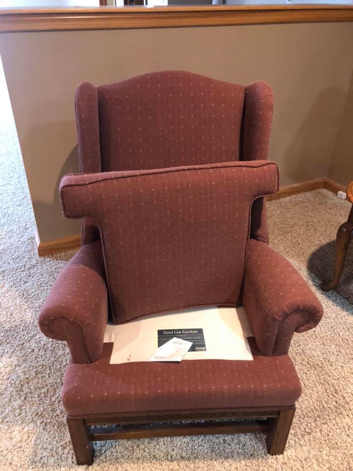 Red Sofa — Lancaster, OH — Ewing Steam Cleaning Inc.