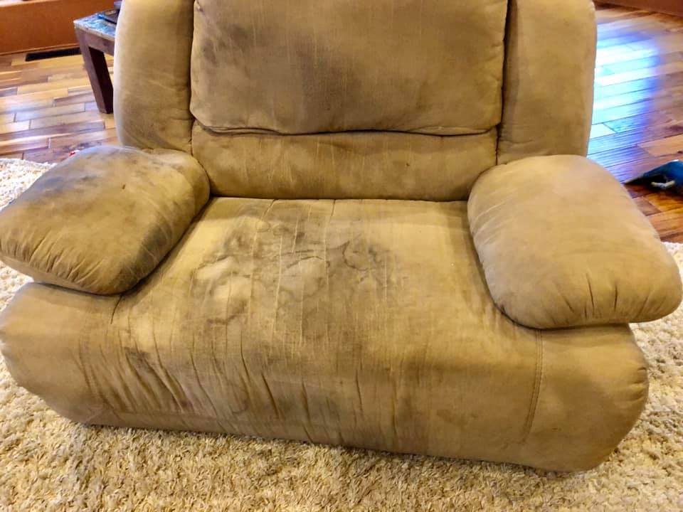 Before Cleaning Sofa — Lancaster, OH — Ewing Steam Cleaning Inc.