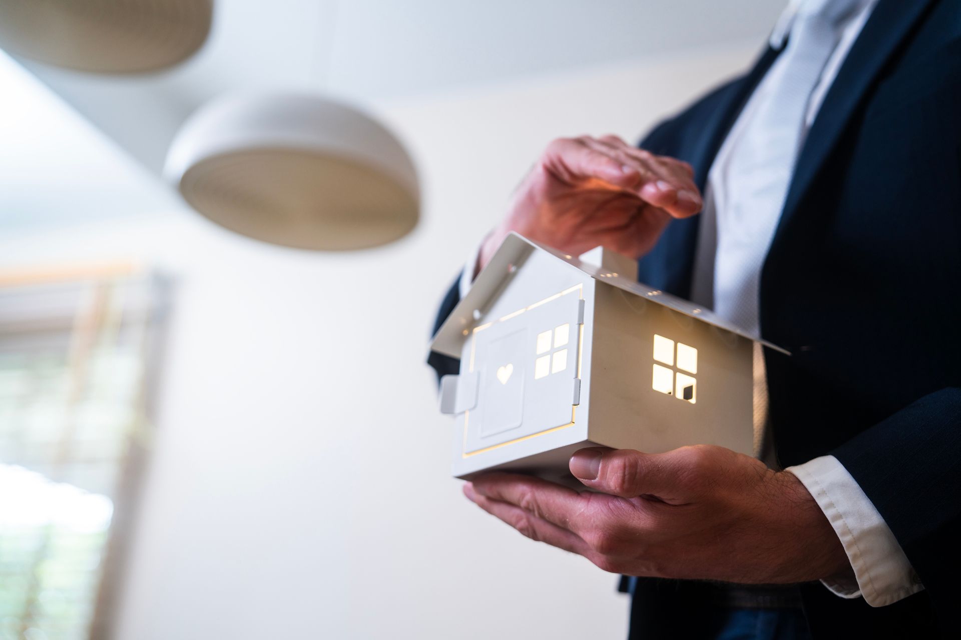The concept of contracting a home insurance agreement.