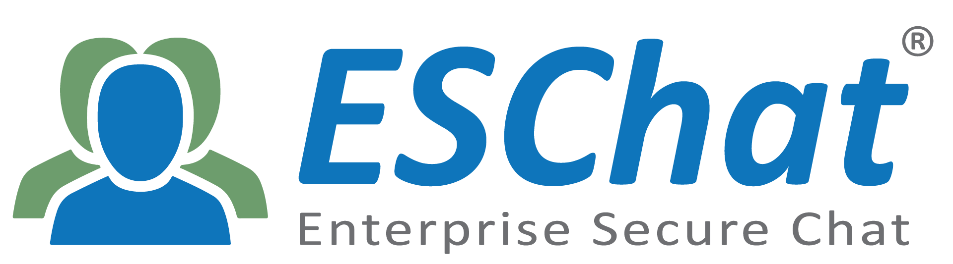 The logo for eschat enterprise secure chat