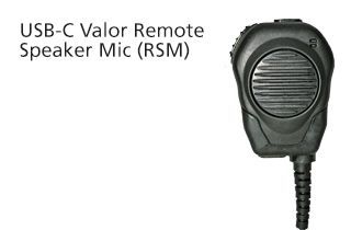 A usb-c valor remote speaker mic ( rsm ) on a white background