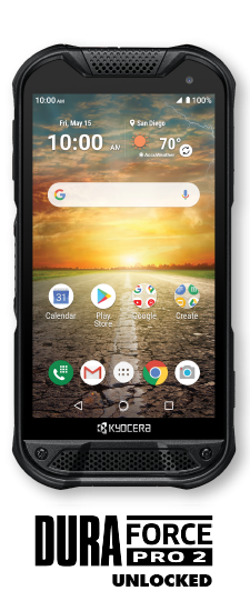 A kyocera dura force pro 5 unlocked cell phone is shown on a white background.