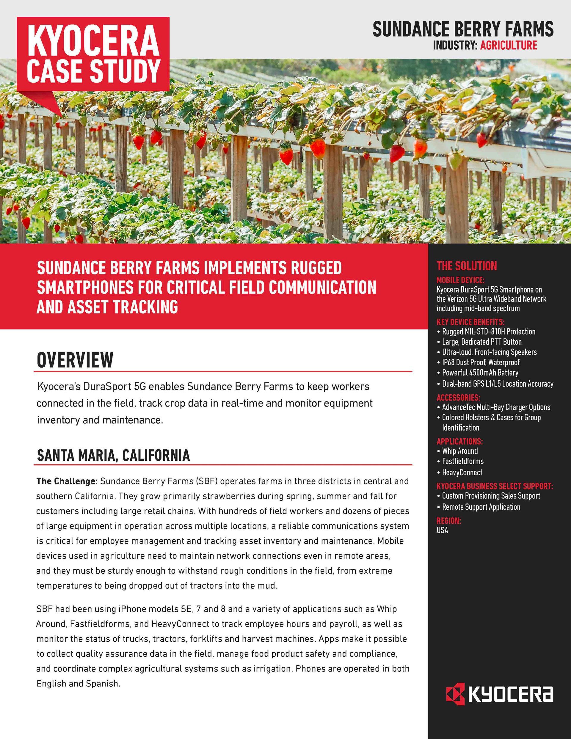 A case study for sundance berry farms implements rugged smarthomes for critical field communication and asset tracking