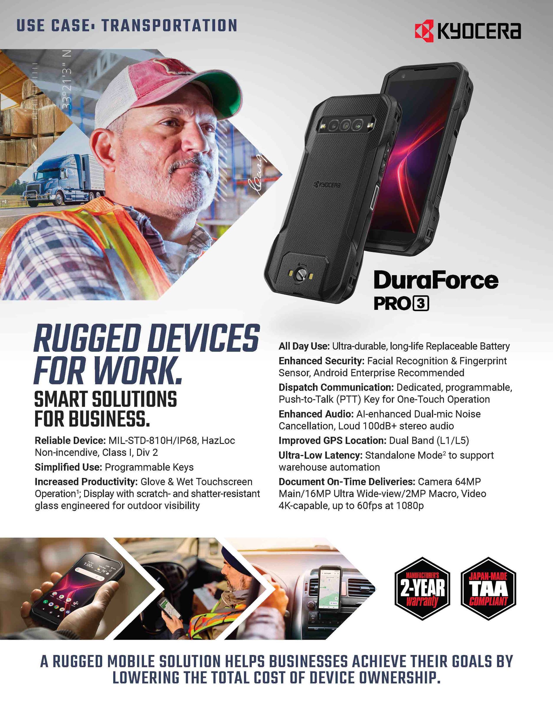 A brochure for rugged devices for work and smart solutions for business.