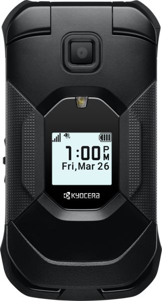 A verizon flip phone shows the time as 1:00 pm