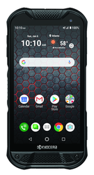 A smart phone with a design award sticker next to it