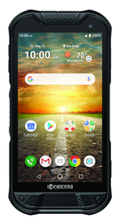 A smart phone with a design award sticker next to it