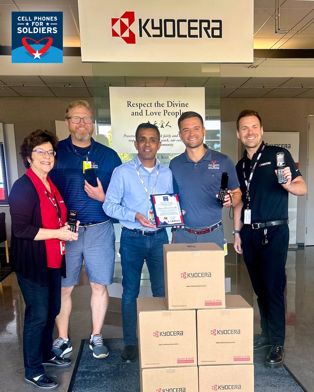 Kyocera x Cell Phones for Soldiers: Laurie Rogers, Vipul Dalal, Elijah Fox, Rob Bergquist