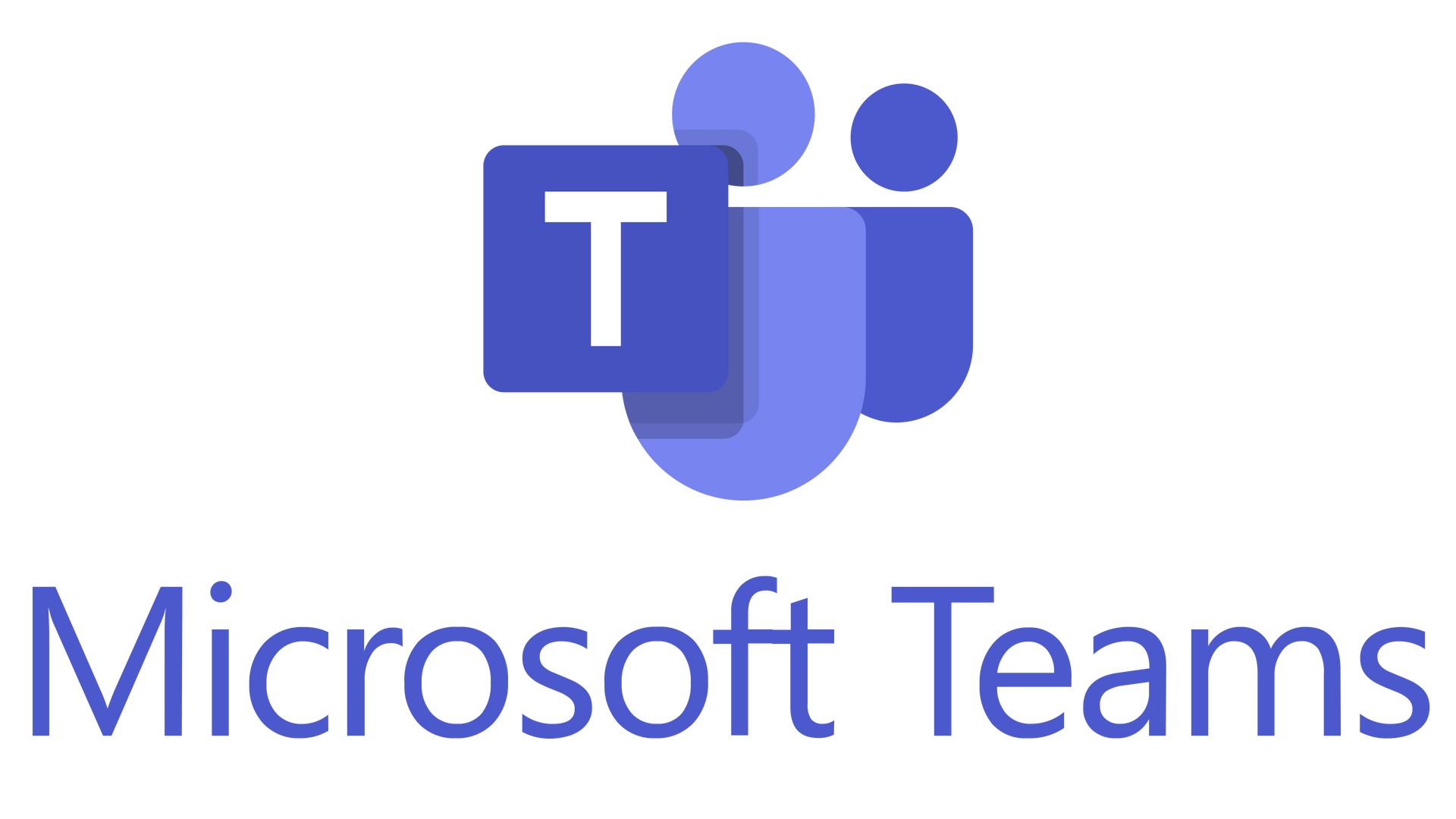 Microsoft teams logo on a white background