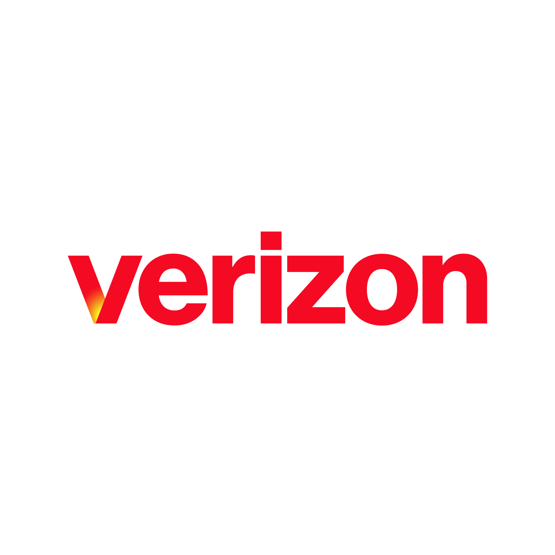 The verizon logo is black and red on a white background.
