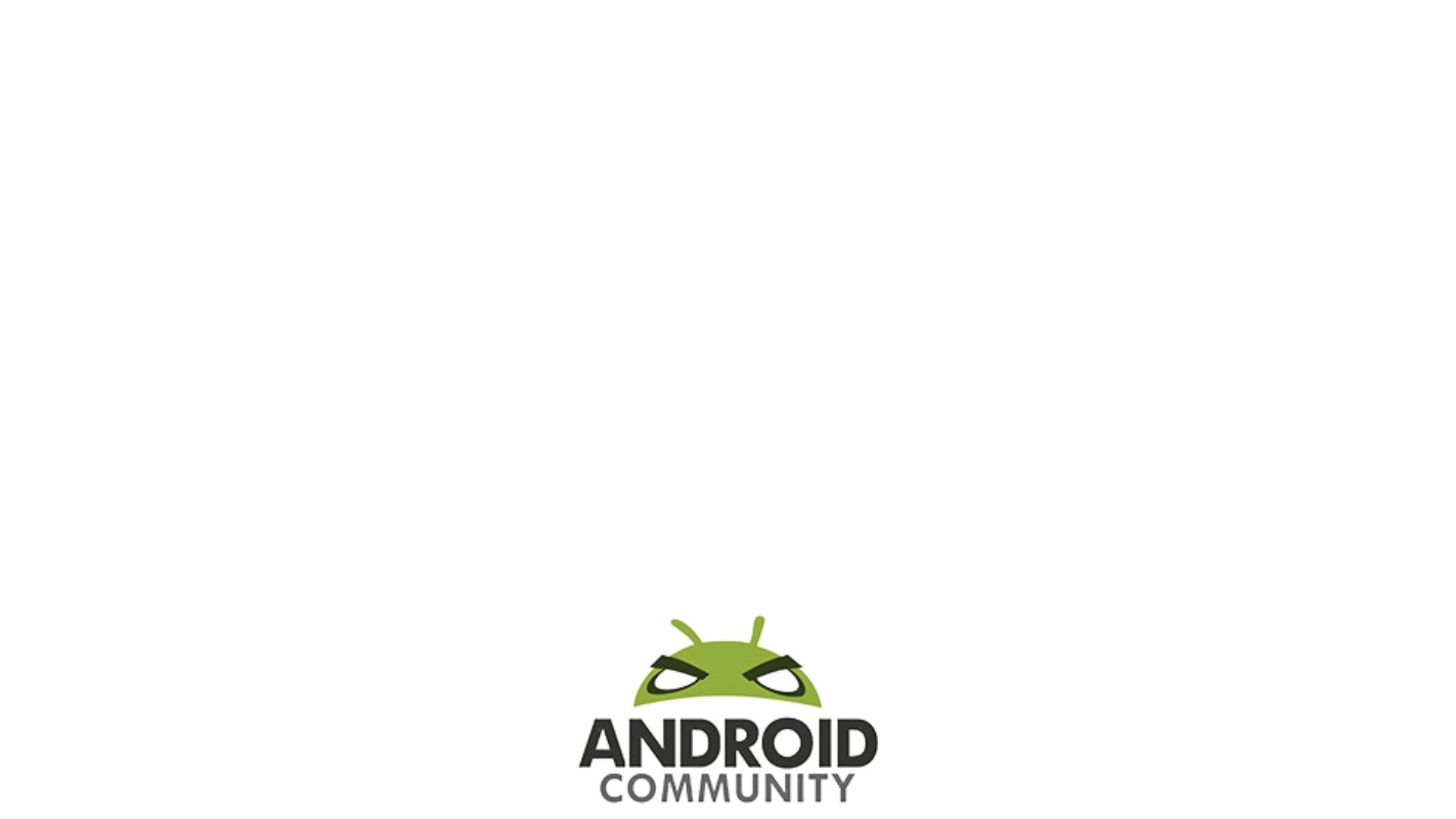 The android community logo is on a white background.