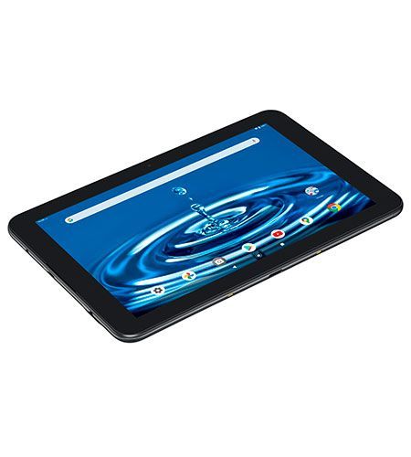 A tablet with a picture of a drop of water on the screen.