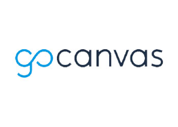 The gocanvas logo is blue and black on a white background.