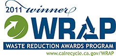 A logo for the 2011 winner of the waste reduction awards program