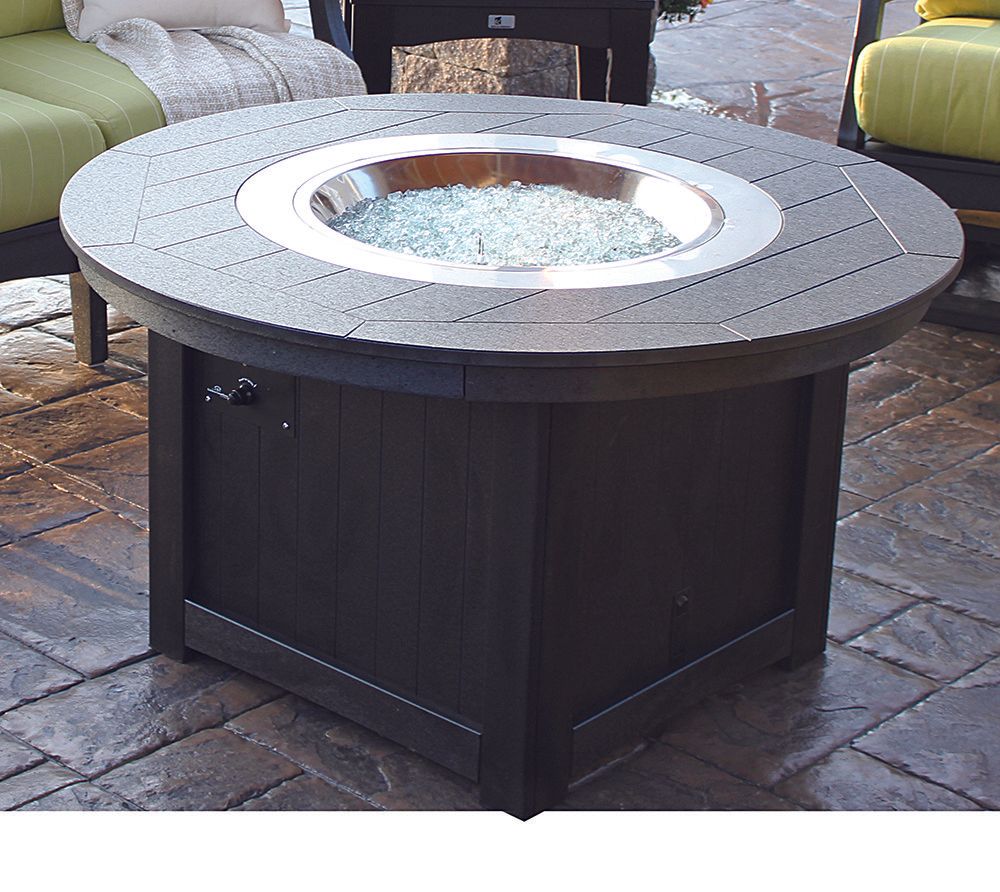 44 Inch Round Recycled Poly Lumber Fire Pit