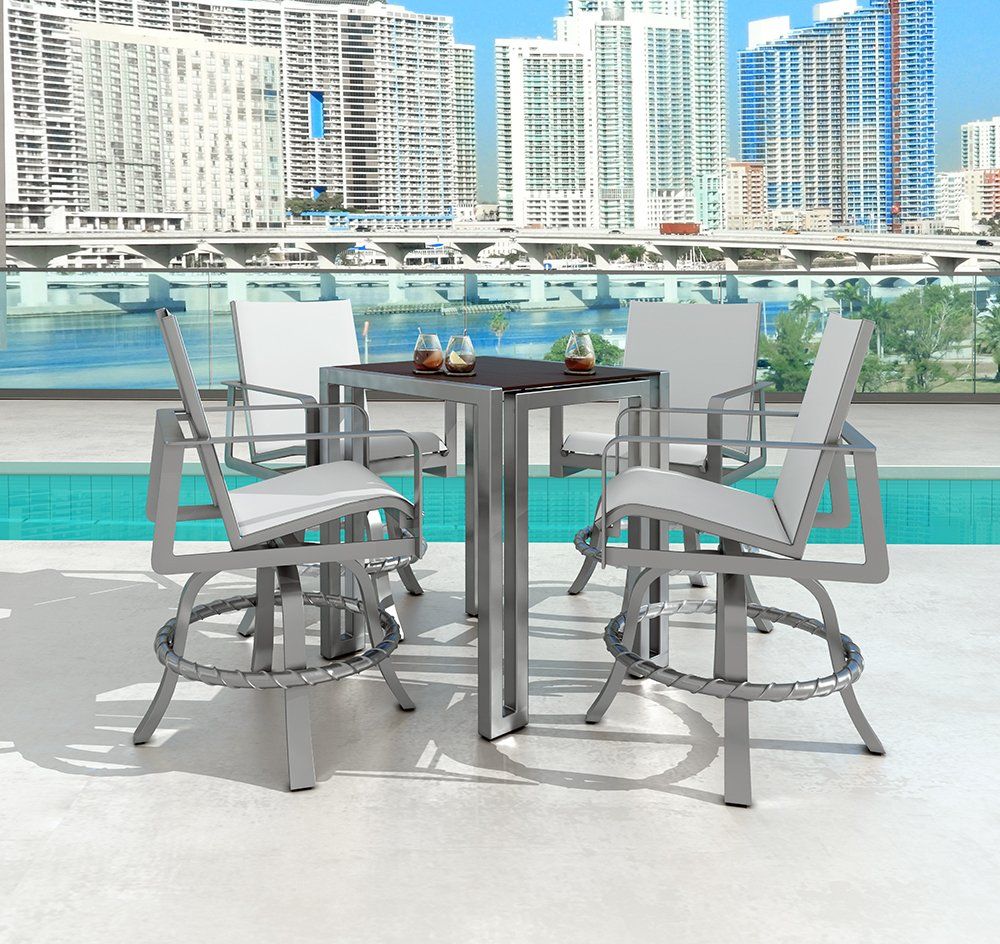 Contemporary Balcony Height Sling Dining