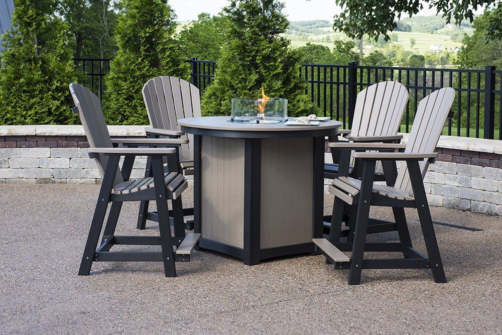 Recycled Poly Lumber Counter Height Fire Pit