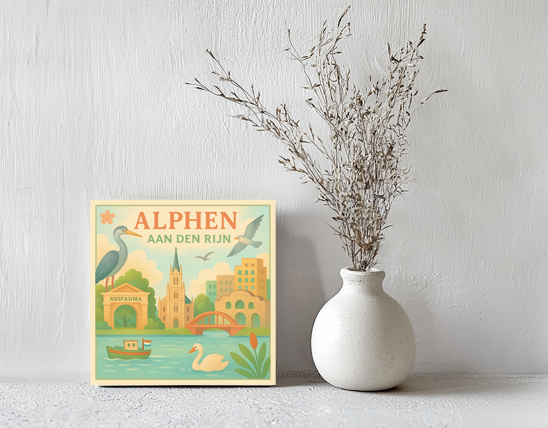 Tegeltje alphen kleur steen