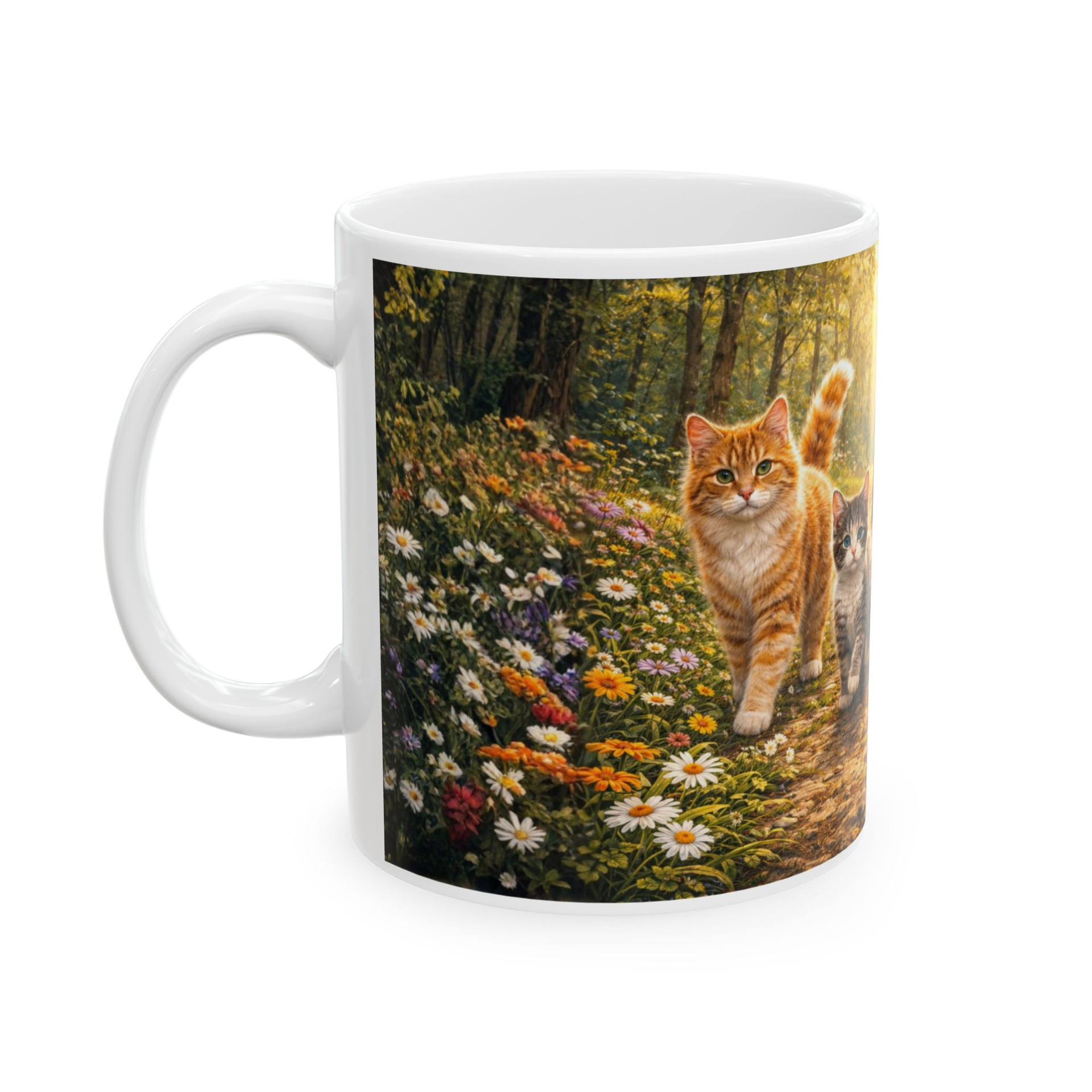 Katten Lopend Natuur Mok