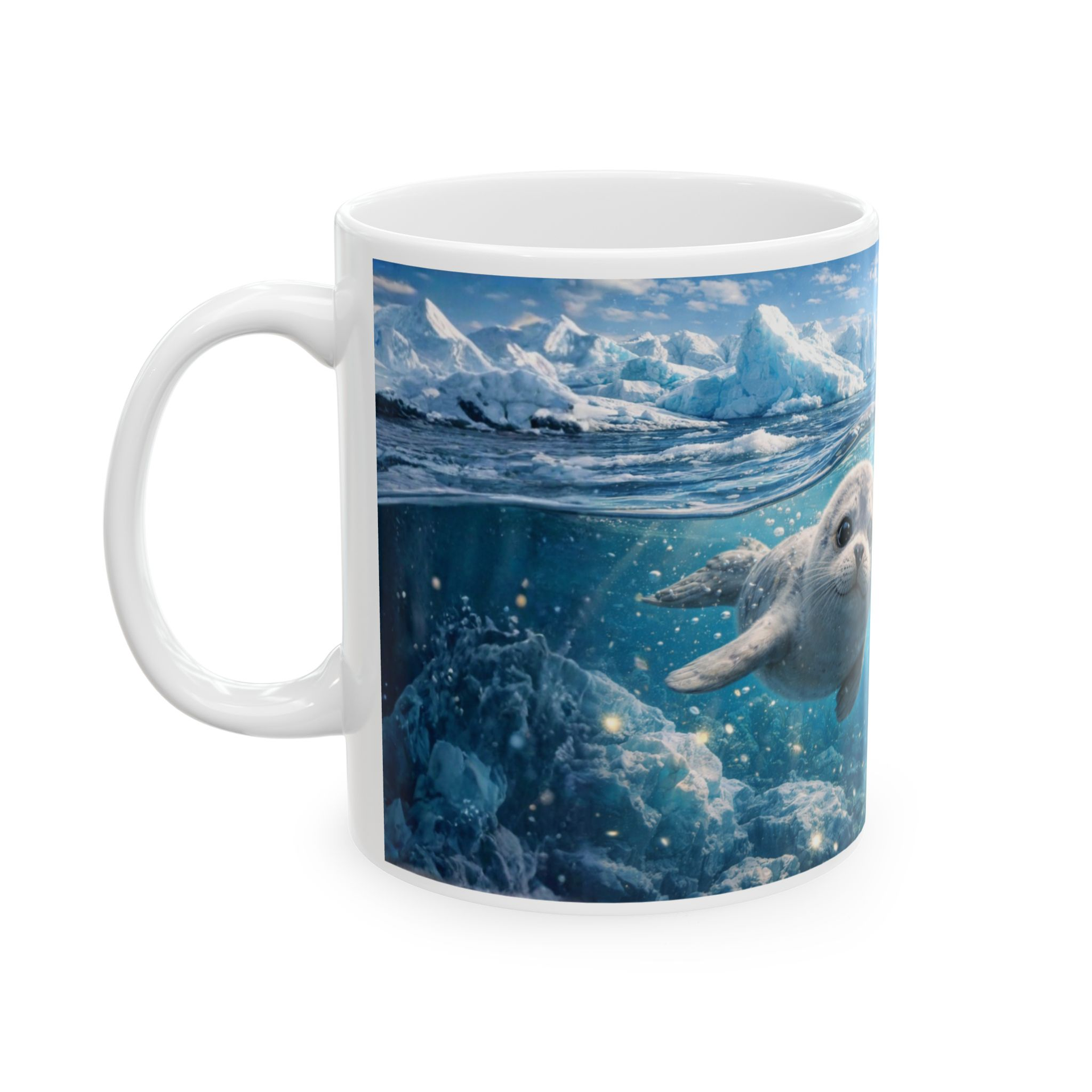 Zeehondjes ijs oceaan Mok