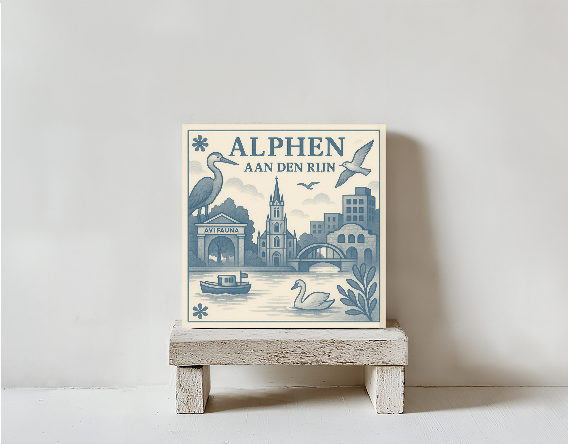 Tegeltje jouw eigen stad op een tegeltje alphen